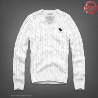 heren abercrombie and fitch v-hals truien twisting moose logo wit Goede Verkoop r0mhe360